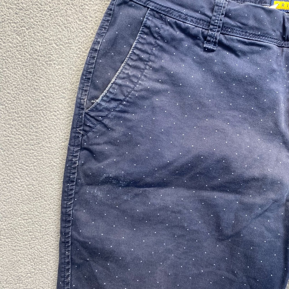 PRINCE & FOX Blue Slim Classic Chino Shorts Zip Fly Pockets Mens Size 31 - Picture 14 of 16